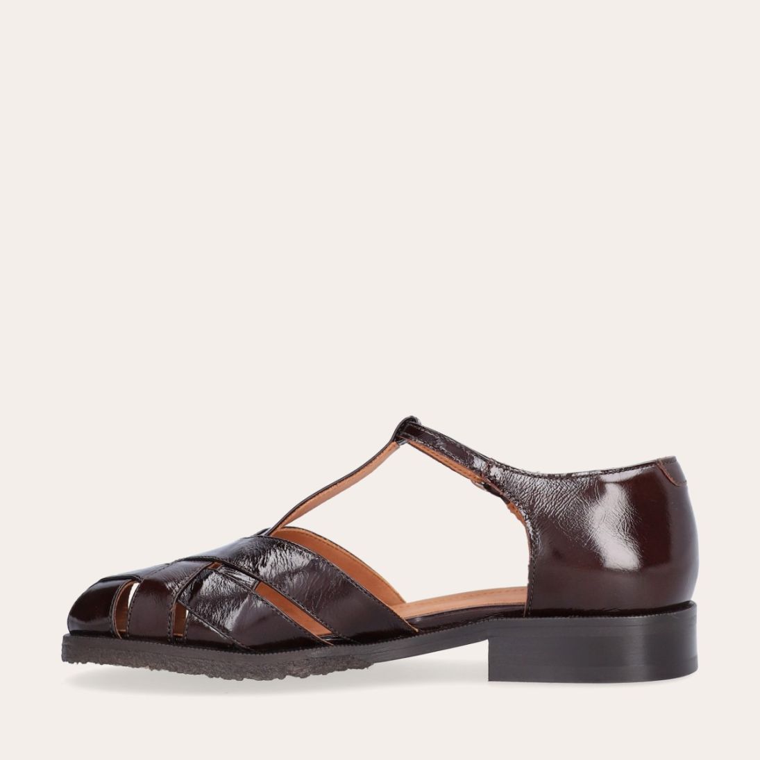 Billi Bi A9683 flad fishermen sandal i brunt skind – køb hos butikalrum.dk