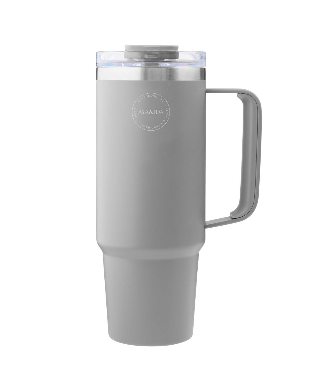 Thermo Cup with Straw 885 ml - Light grey