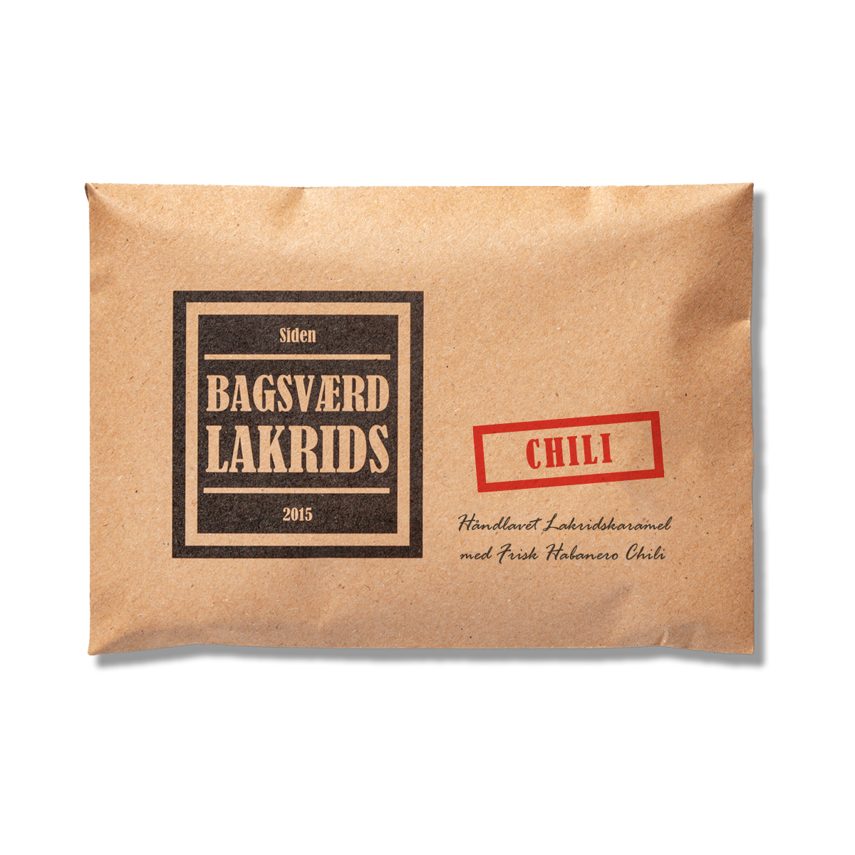 Bagsværd Lakrids Chili med habanero, håndlavet i Danmark, min. nettovægt 160 g – køb hos butikalrum.dk.