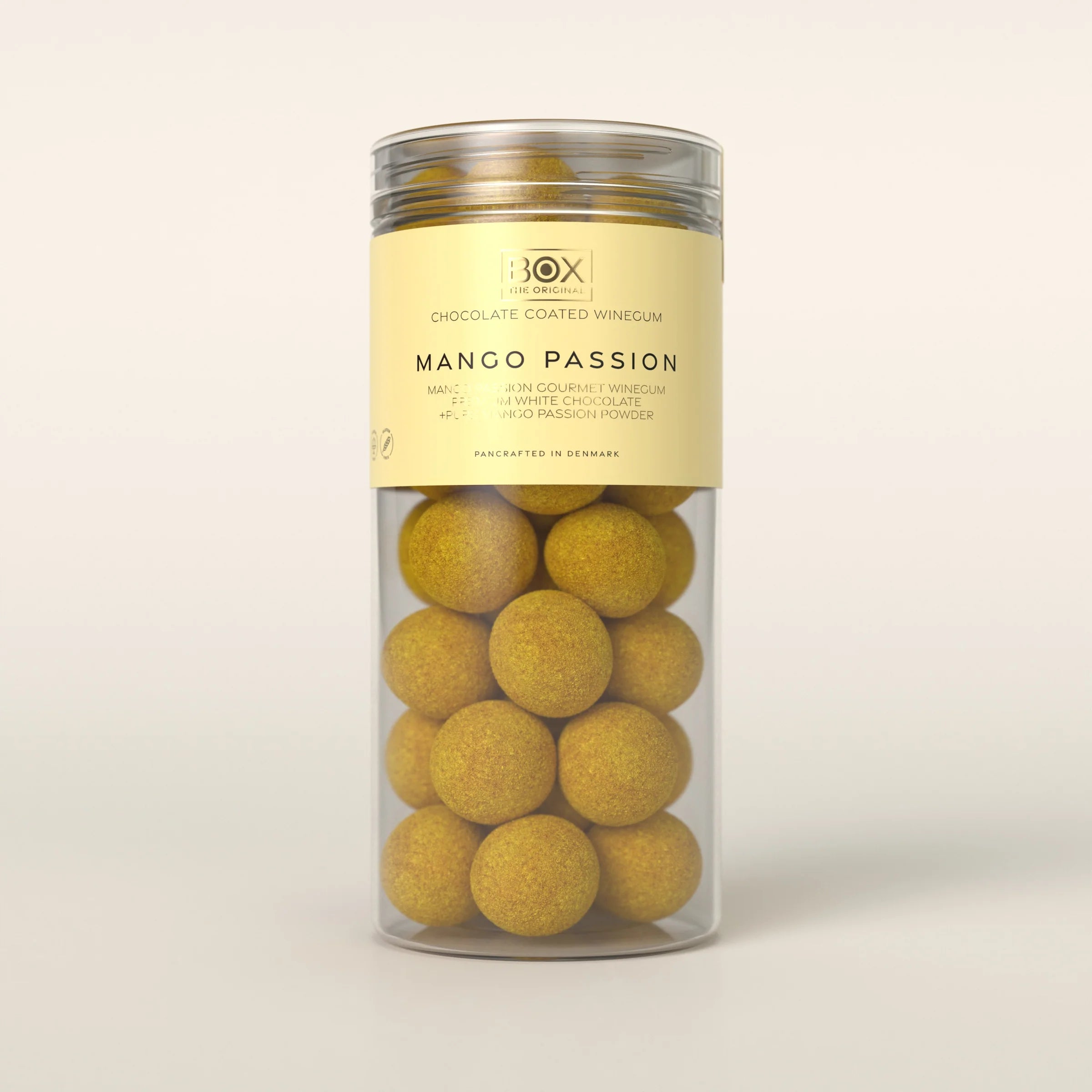 Stor Box The Original beholder med mango passions vingummi og chokolade – køb hos Butik Alrum