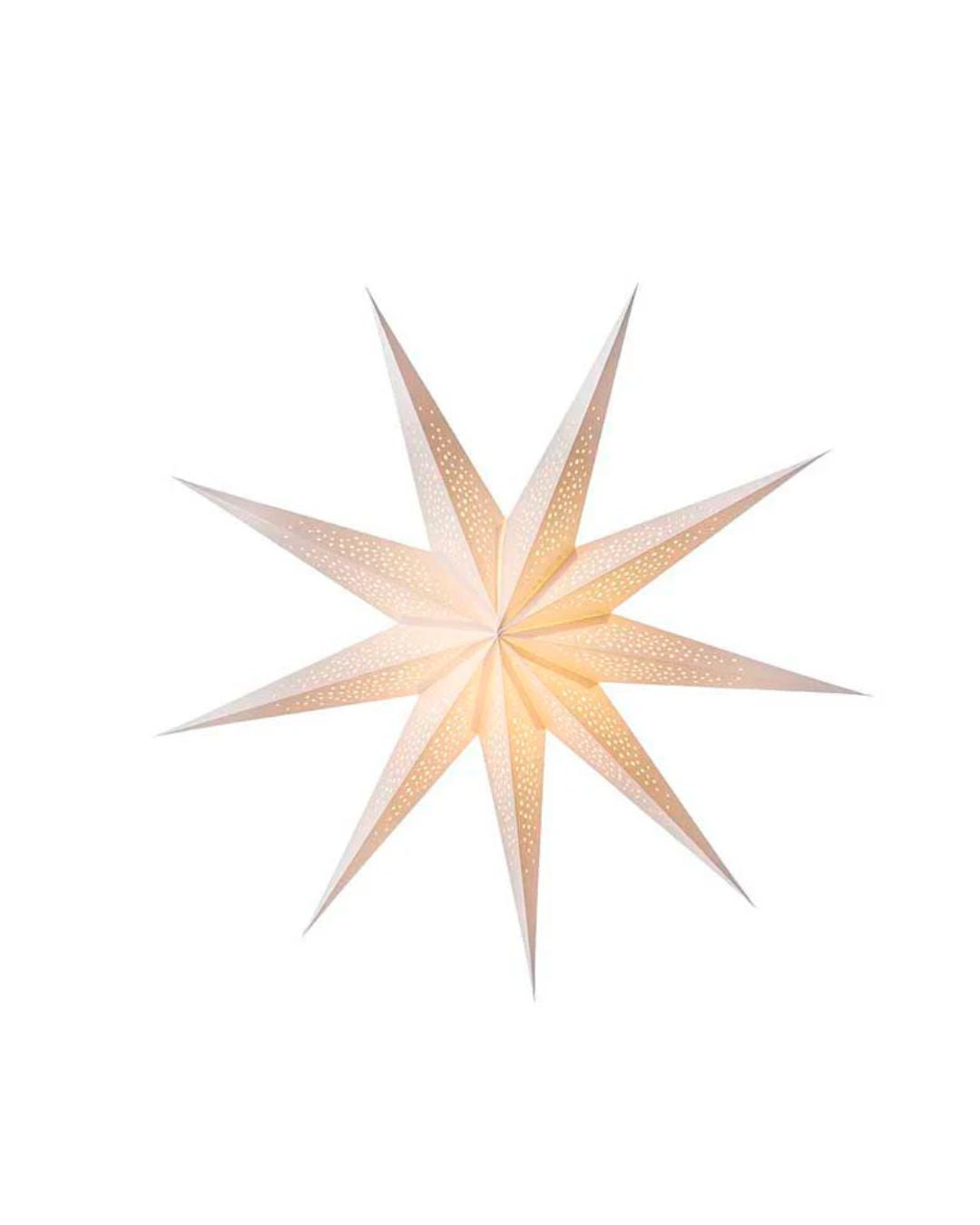 Stor håndlavet julestjernelampe i papir, 80 cm