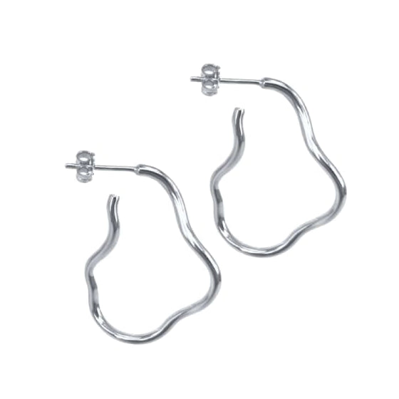 Curly Hoop fra Aqua Dulce i 925 sterling sølv, 25 mm med nitter og 100% nikkelfri – køb hos butikalrum.dk.