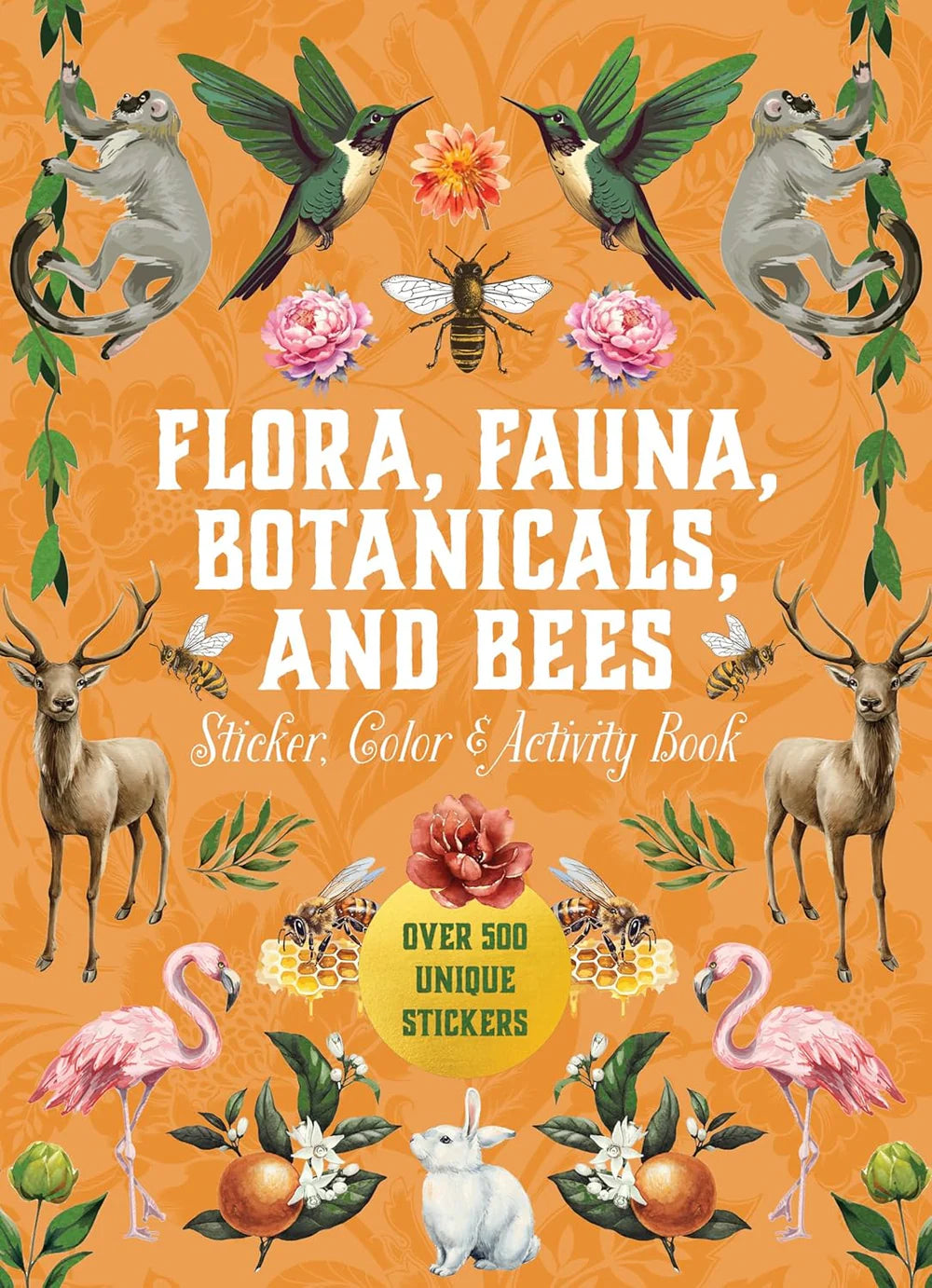 Flora Fauna Botanicals and Bees sticker og aktivitetsbog med farvelægning og aktiviteter - koeb hos butikalrum.dk