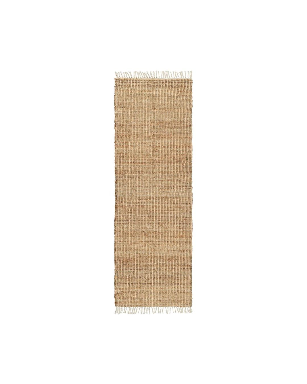 Naturlig gulvløber i jute fra Ib Laursen, 80 x 250 cm, ideel til entré eller gangareal.