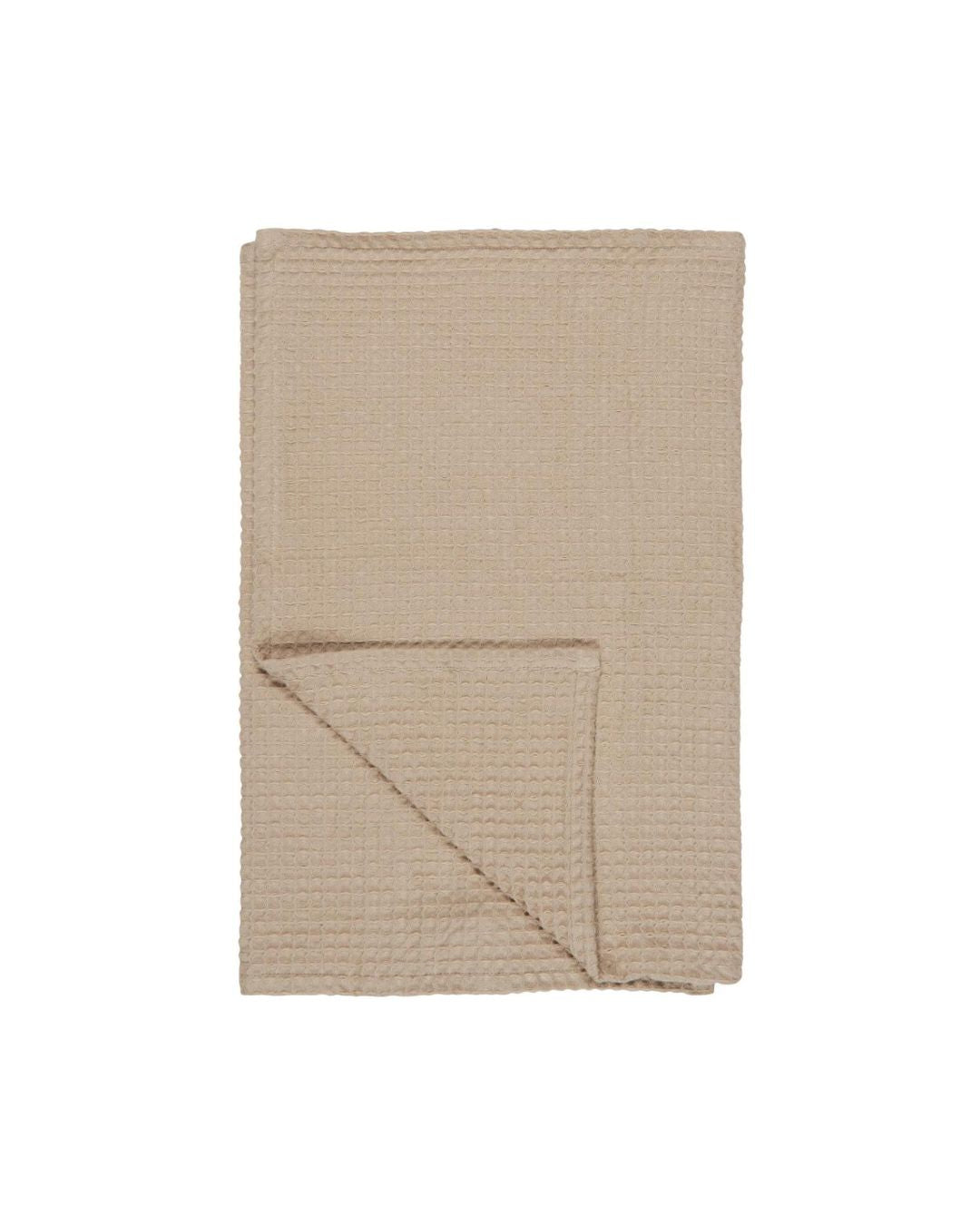 Blødt vaffelhåndklæde i bomuld, fås i hvid, beige og grå.