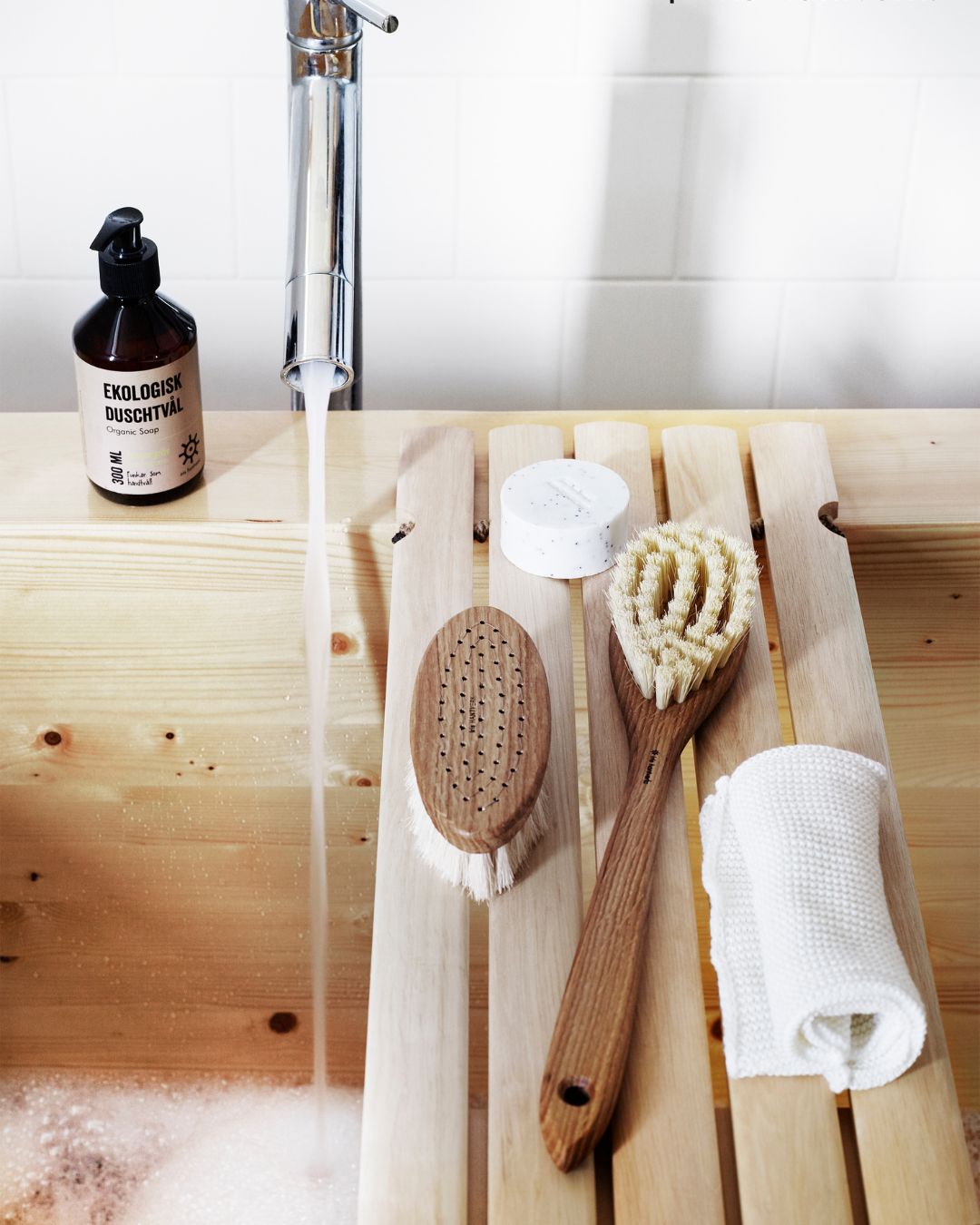 Badebørste langt håndtag