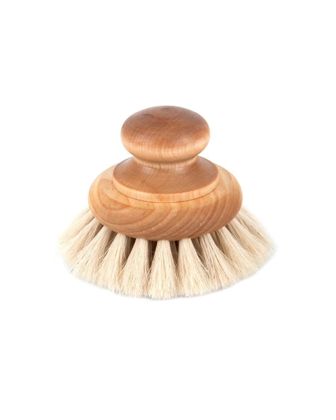 Knopbørste i ahorntræ med hestehår, diameter 12 cm, fra Iris Håndværk.