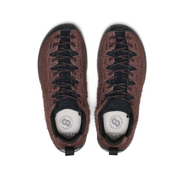 Women's Jasper Sneaker fra KEEN i Java/Black med ruskind, contoured fit og klatreinspireret design – køb hos butikalrum.dk.