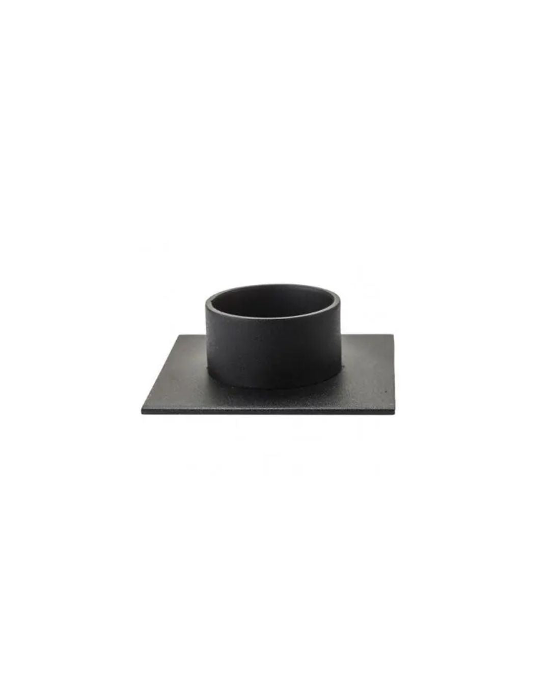 Sort lysholder "The Square" fra Kunstindustrien, 5 cm, til standardlys.