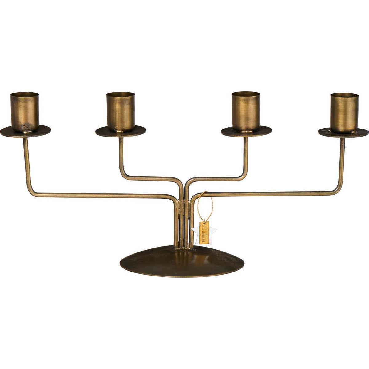 Stylish Christmas lysestage i metal til 4 kronelys på 2,2 cm – også fin som adventsstage – køb hos butikalrum.dk.