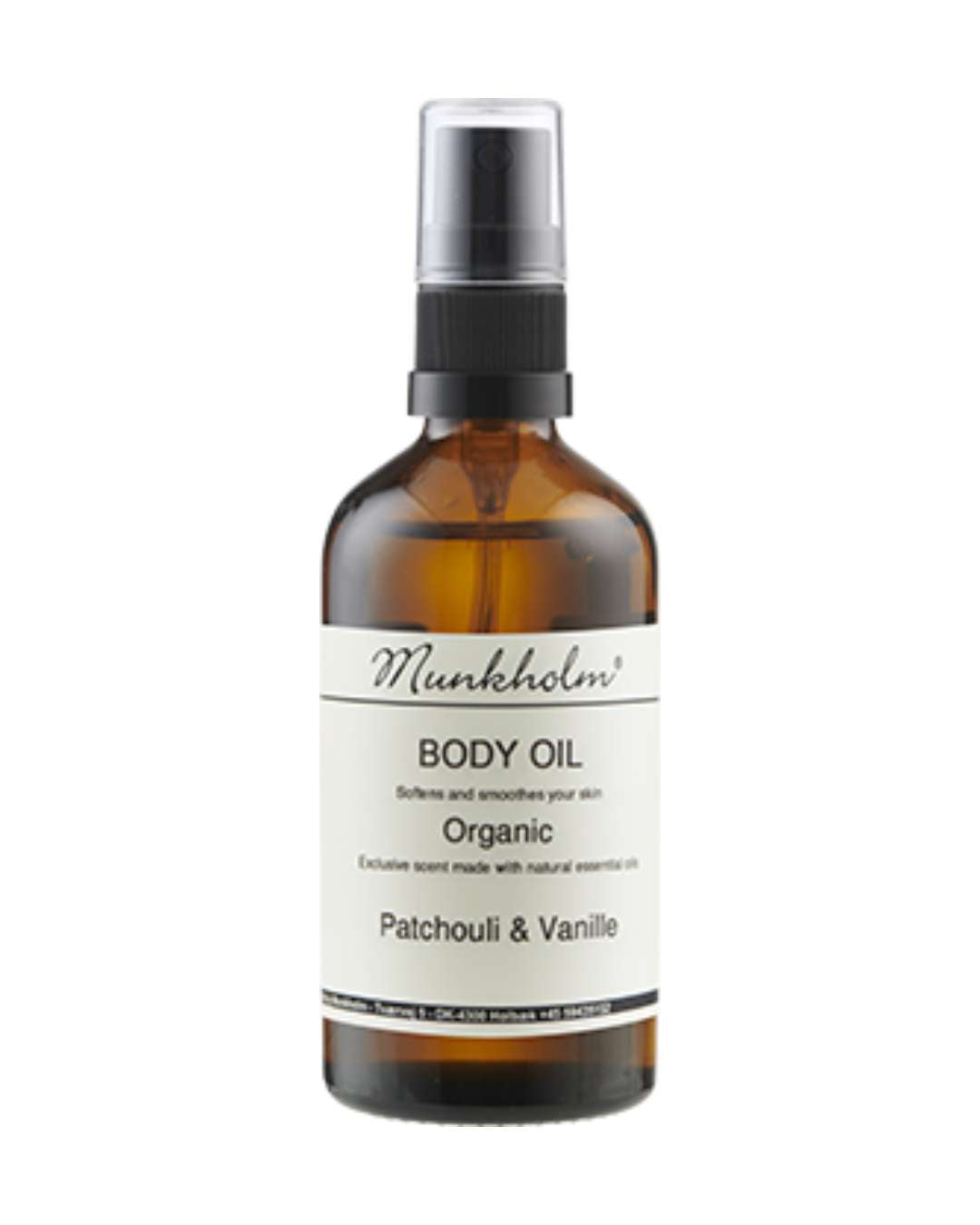 Munkholm - Bodyoil. 100ml. - Patchouli og vanille - Butik Alrum