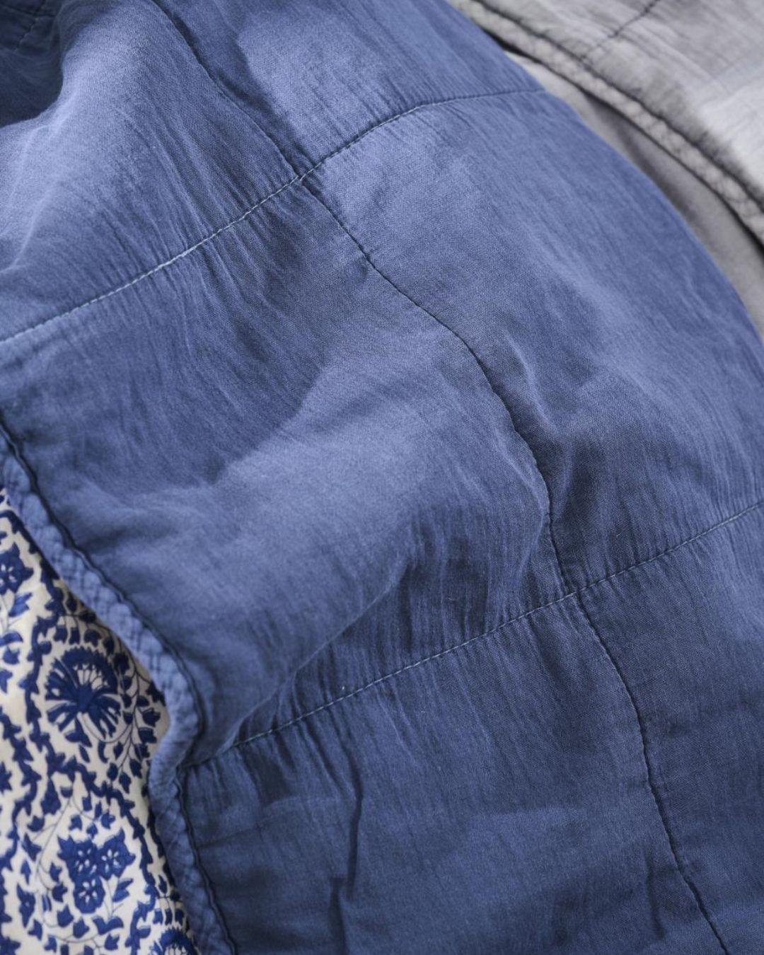 Vintage quilt - Indigo blå