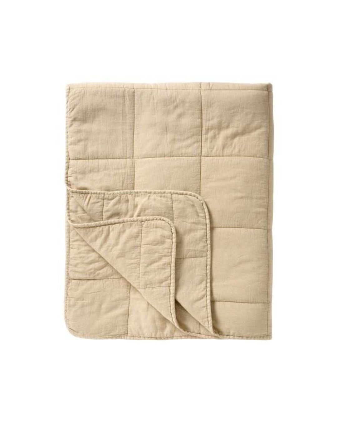 Vintage quilt sengetæppe i farven soil, måler 240 x 240 cm, perfekt som sengetæppe til dobbelt seng, lavet af 100% bomuld.