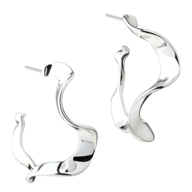 SLIM Rhumba large hoops i sølv fra Aqua Dulce 30 mm – køb hos butikalrum.dk