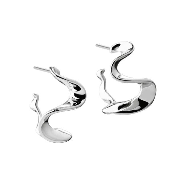 SLIM Rhumba small hoops i sølv fra Aqua Dulce 18 mm – køb hos butikalrum.dk