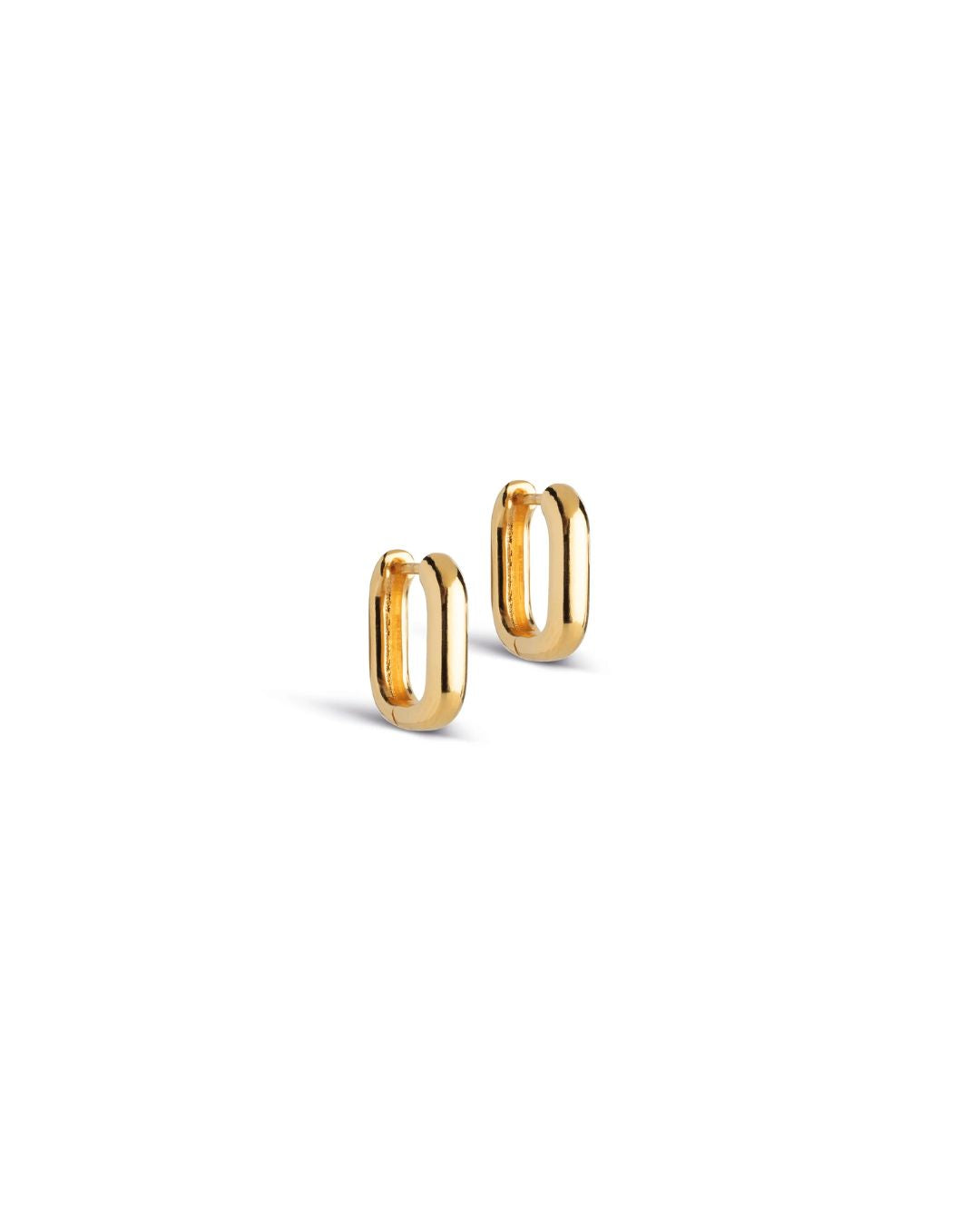 enamel square hoops mellem guld