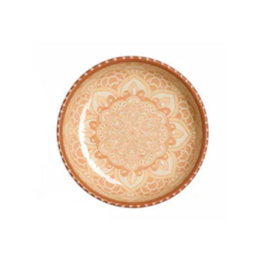 Stor håndmalet spansk keramikskål Ø30 cm med dekorative relieffer