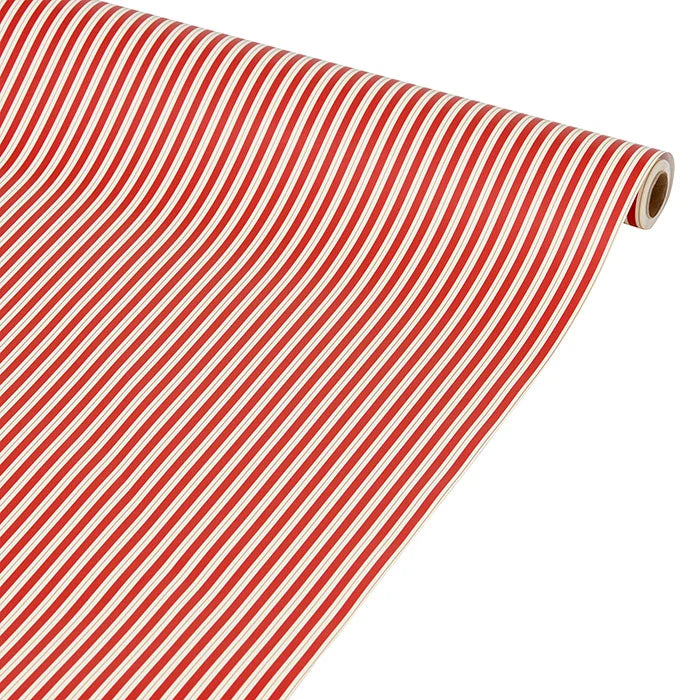 Wrapping Paper Anita fra Bungalow i Scarlet med striber, 10 meter x 70 cm – køb hos butikalrum.dk.