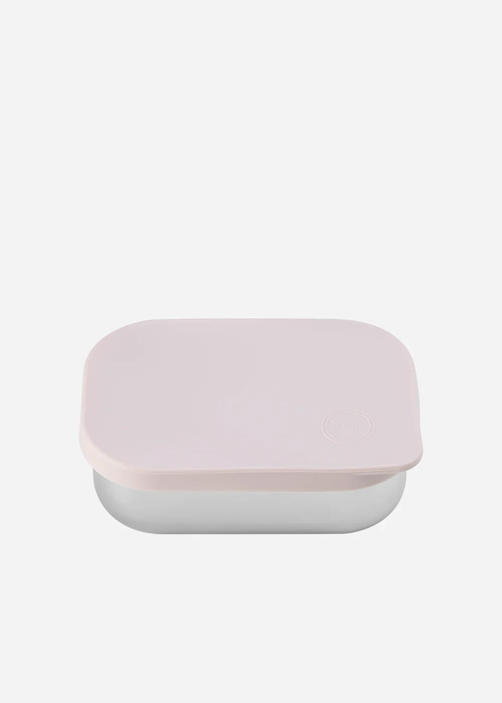 AYA&IDA Lunch Box i Soft Rose 900 ml med tre rum, rustfrit stål og blødt silikone låg – en praktisk og stilren madkasse til børn.