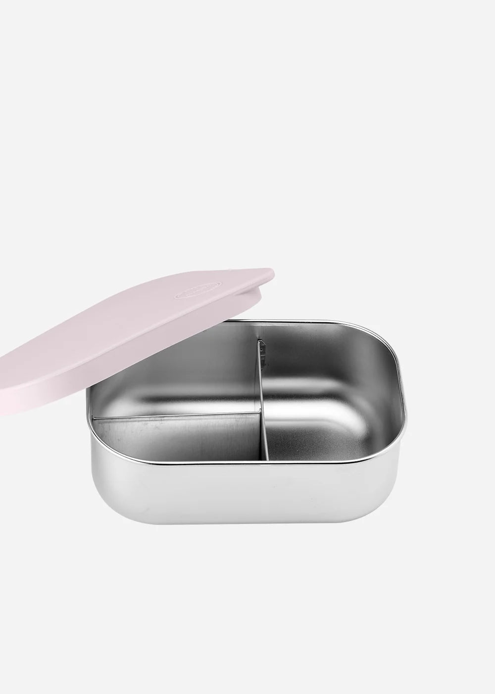 AYA&IDA Lunch Box i Soft Rose 900 ml med tre rum, rustfrit stål og blødt silikone låg – en praktisk og stilren madkasse til børn.