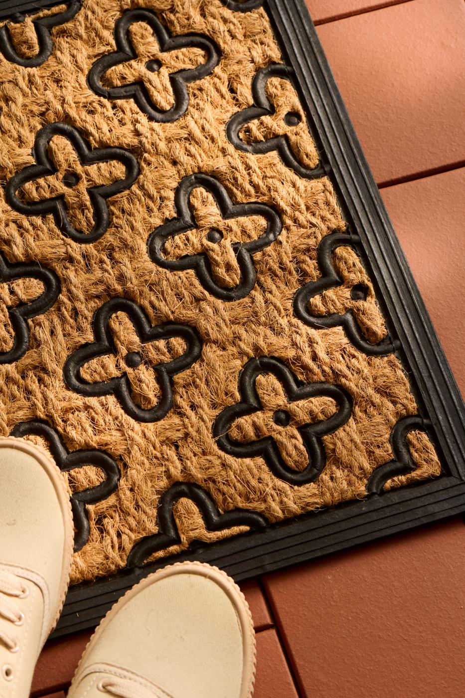 Dørmåtte m. blomster