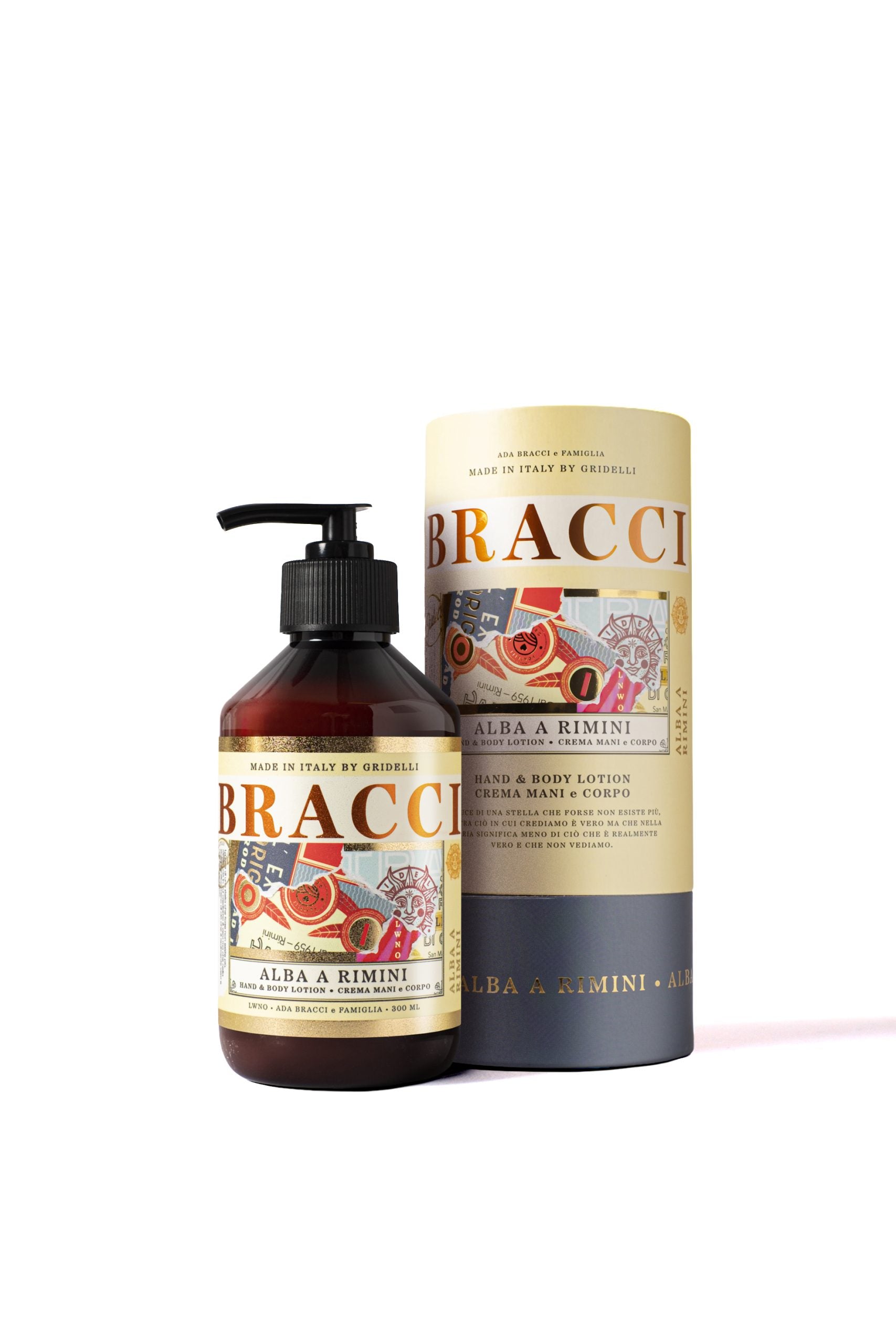 Alba a Rimini Hand & Body Lotion 300 ml med varm duft af kaffe og daggry fra Milano, Italien.