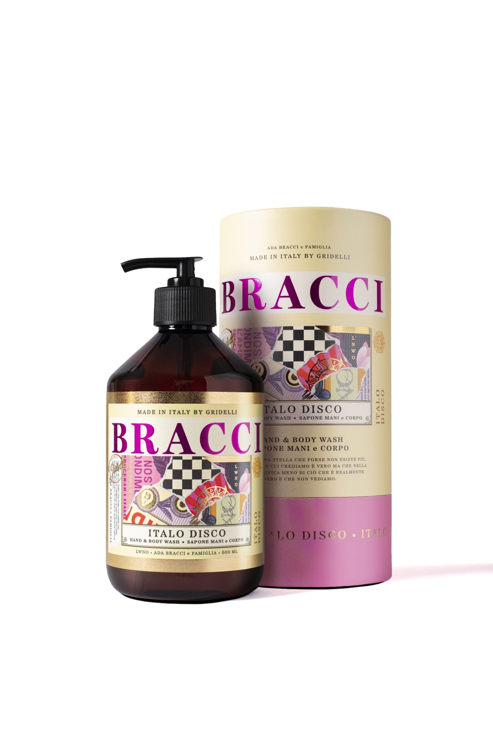 Italo Disco Hand & Body Wash 500 ml med intens duft af kirsebær – køb hos butikalrum.dk.