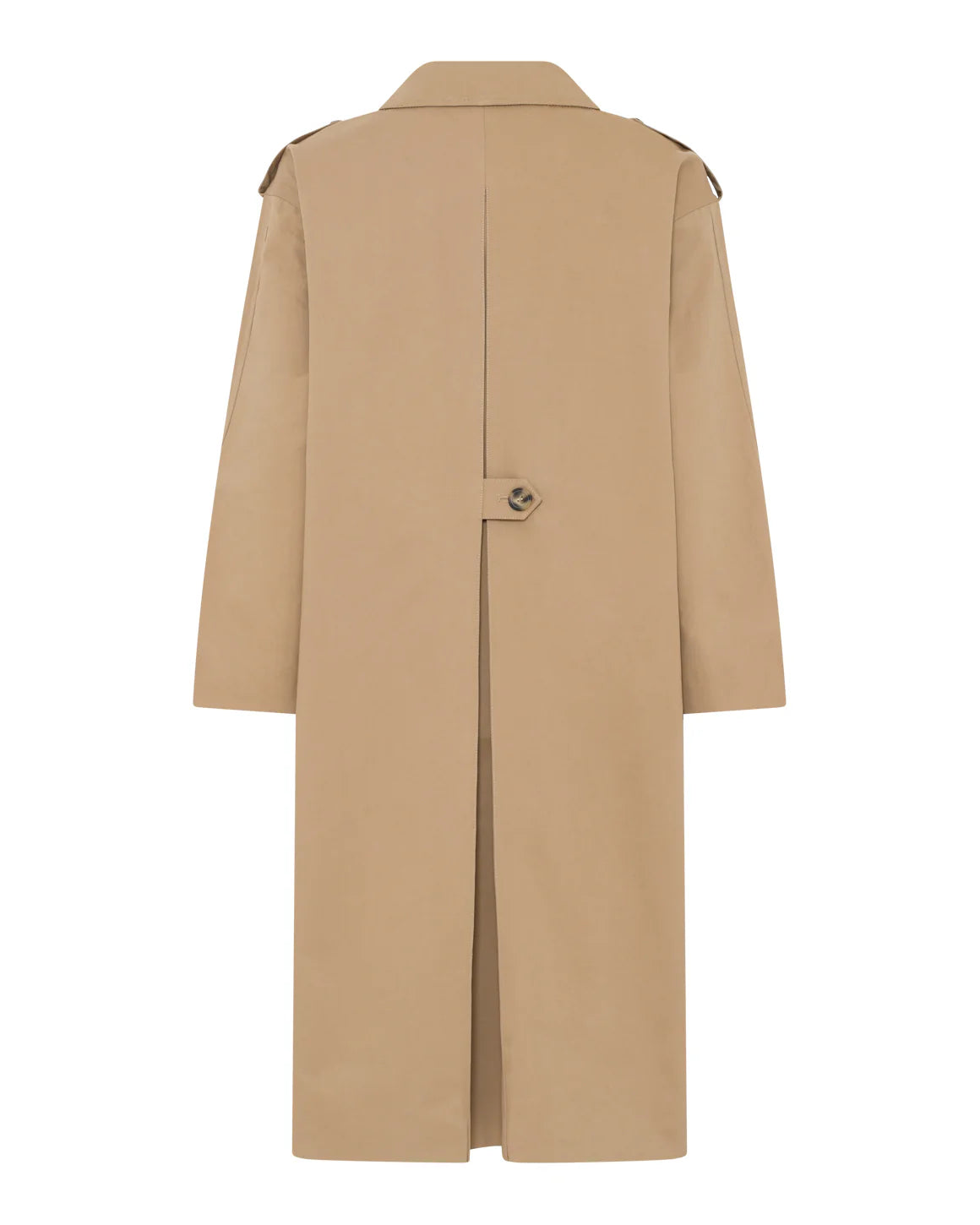 Alma Trendcoat i sand fra La Rouge – klassisk bomuldsfrakke