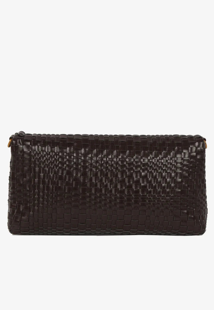 Arlene Braided Raw fra HVISK i Umber Brown med flettet design og justerbar rem – køb hos butikalrum.dk.