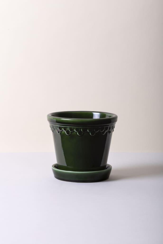 Københavner Pot i glaseret Emerald Green Ø18 cm fra Bergs Potter – køb hos butikalrum.dk