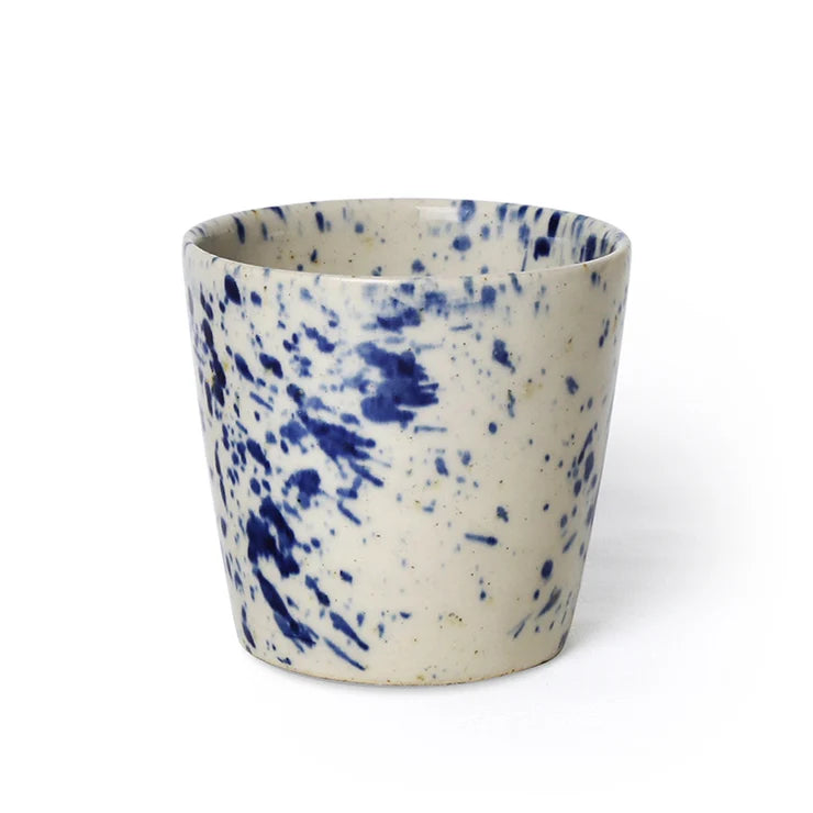 Ø-kop Original i Blue Splash, håndlavet bornholmsk keramik Ø7,5 cm – køb hos butikalrum.dk.