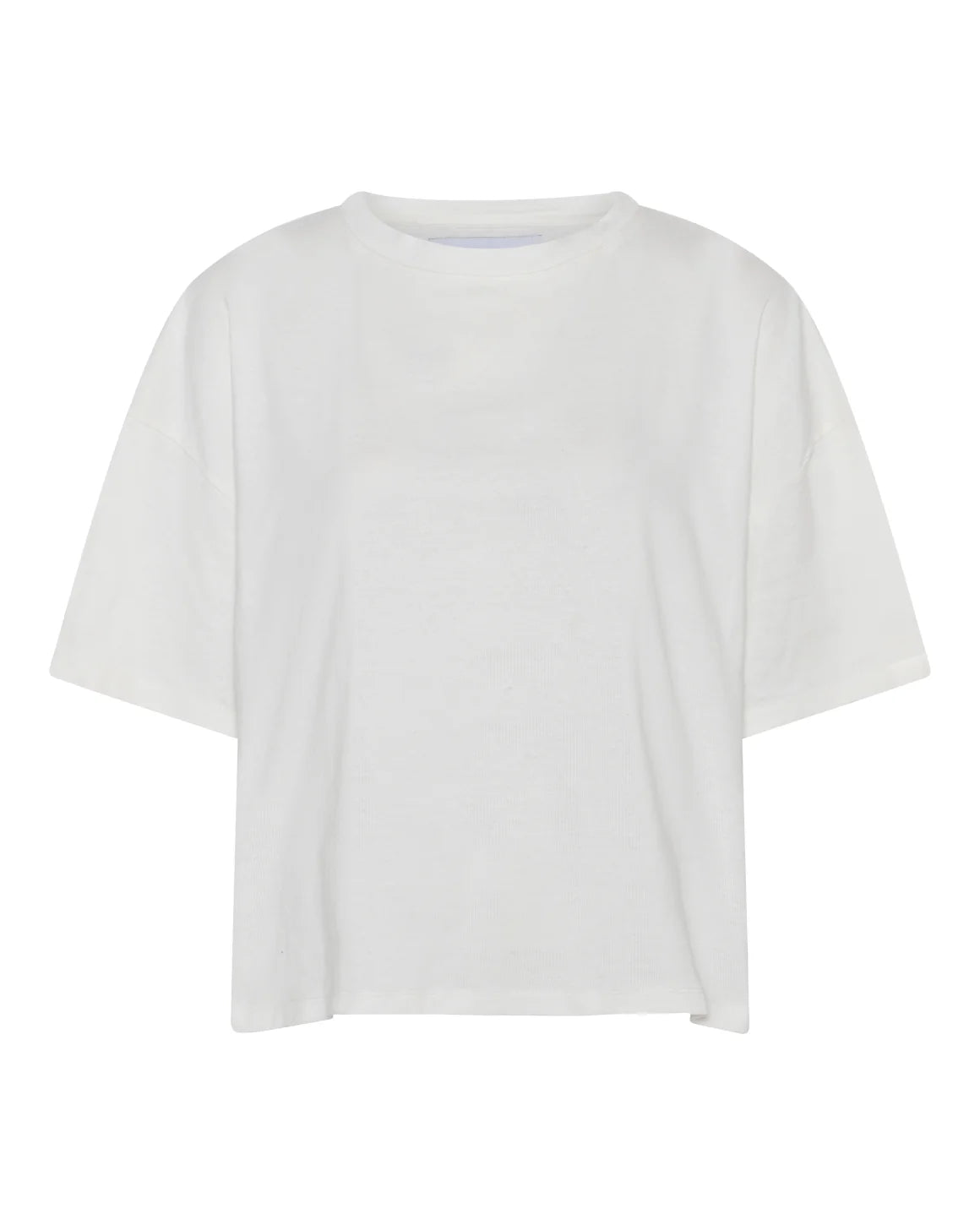 Boxy T-shirt i Off White fra La Rouge i kraftig 100% bomuld med bred pasform og 3/4-ærmer – køb hos butikalrum.dk.
