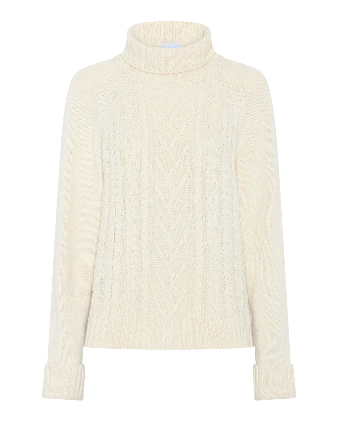 Off-white Cana Cable Knit med klassisk kabelstrik og boxy pasform, købt hos butikalrum.dk