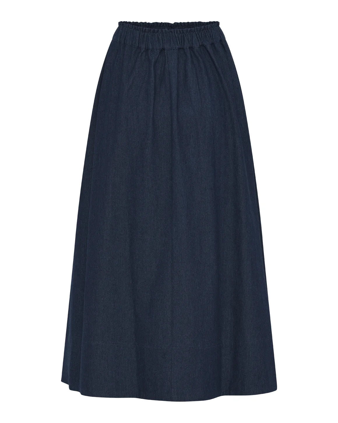 Charlotte Skirt – denimnederdel i 100 % bomuld med klassisk pasform og afslappet, feminint udtryk.