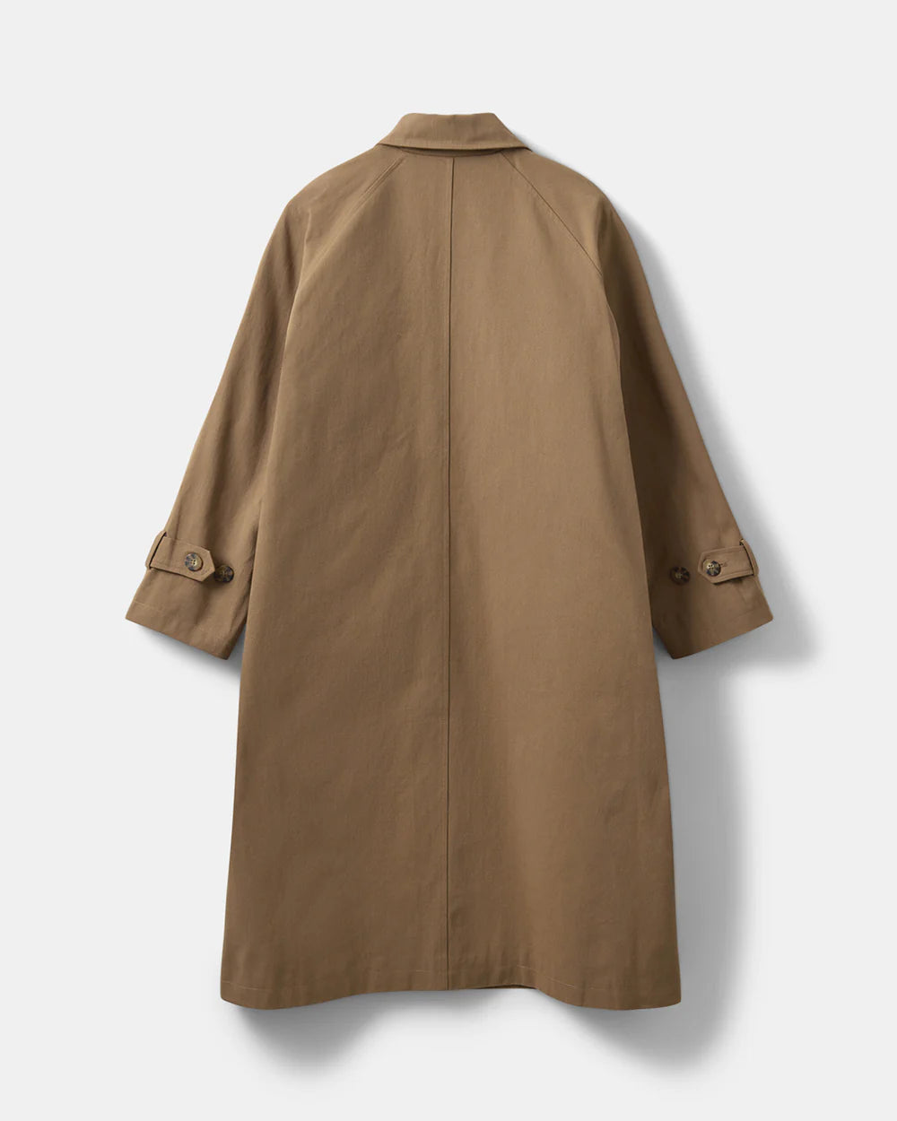 Camel-farvet oversized trenchcoat fra Sofie Schnoor i bomuld med aftageligt foer