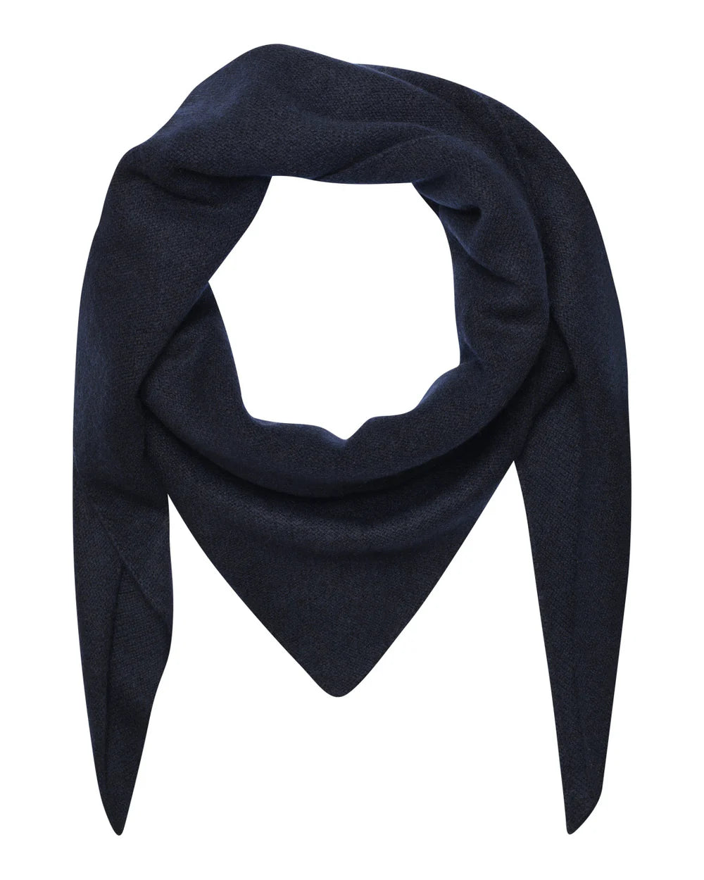 Trekantet Geneve Cashmere Scarf i Navy fra Frau – køb hos butikalrum.dk