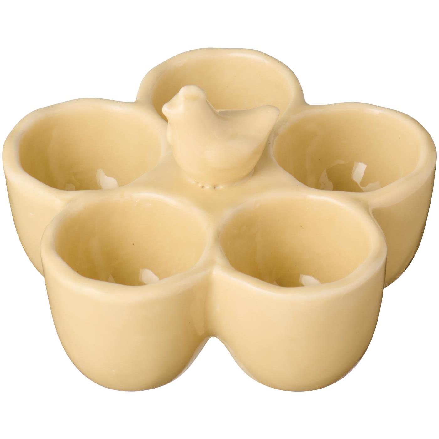 Æggeholder til 5 æg gul – køb hos butikalrum.dk