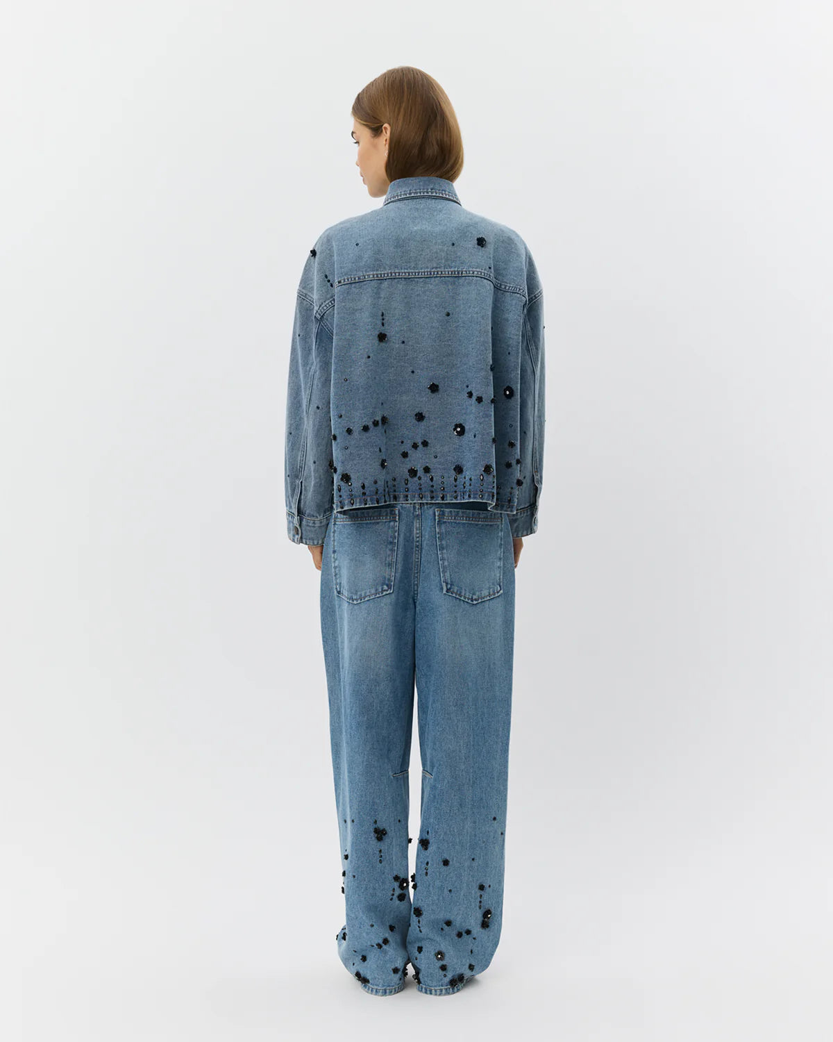 Sofie Schnoor HAVANASW Barrel Jeans i blå med indsnitsdetaljer – køb hos butikalrum.dk