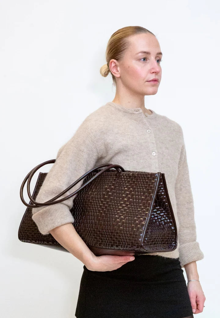 HVISK Hannah Raw Braided Umber Brown | Tote Bag | Butik Alrum