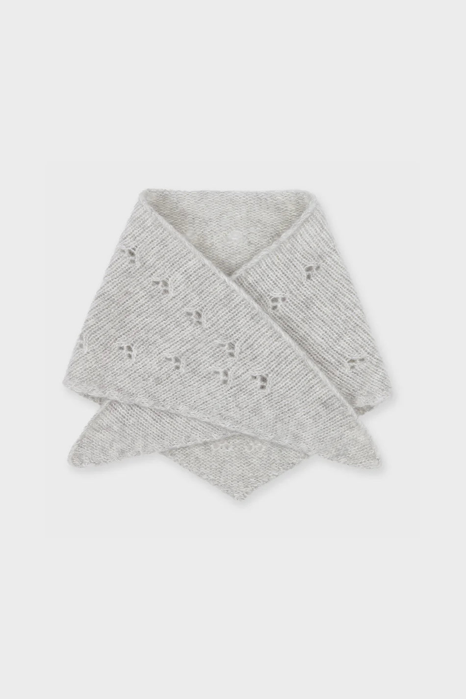 Harmonie trekantet tørklæde i light grey fra Care By Me – blødt cashmere/silke-tørklæde, køb hos butikalrum.dk