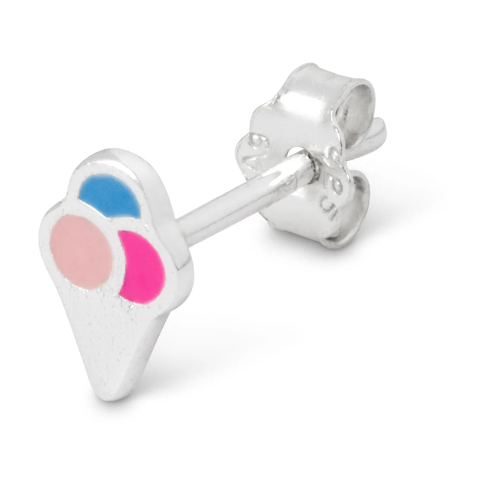 Ice Cone ørering 1 stk Silver Plated fra LULU Copenhagen – køb hos butikalrum.dk