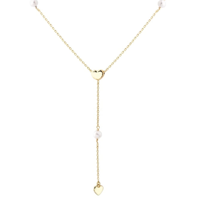 Karla Y-Necklace fra aqua dulce i forgyldt sterling sølv med ferskvandsperler – køb hos butikalrum.dk