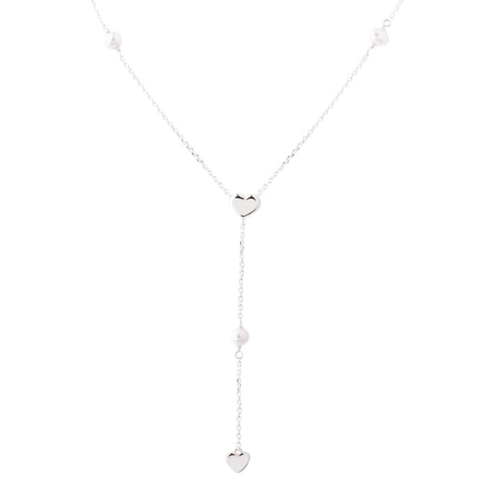 Karla Y-Necklace fra aqua dulce i sølv med ferskvandsperler – køb hos butikalrum.dk