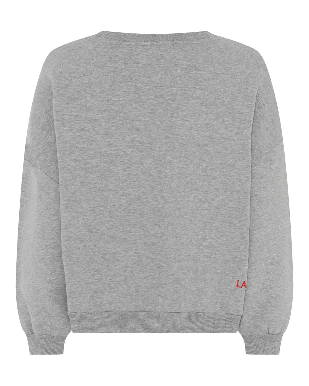 Klassisk grå sweatshirt med rødt logo fra La Rouge – køb hos butikalrum.dk