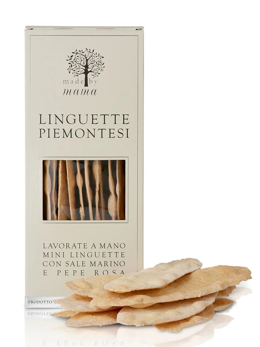 Linguette med rosa peberkorn og seasalt fra Made by Mama – sprøde italienske brødstænger med krydret smag.