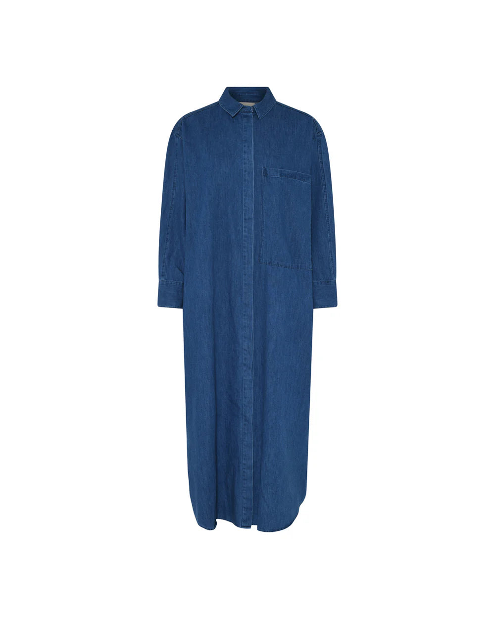 Gennemknappet denimkjole i Clear Blue fra Frau – butikalrum.dk