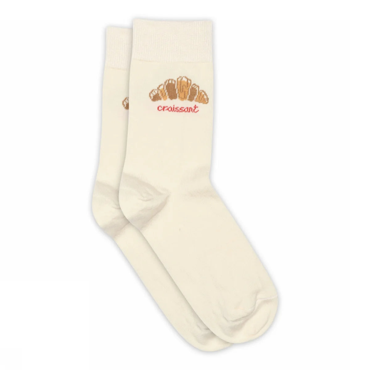Camille strømper fra MPwoman i cream med croissant-motiv – køb hos butikalrum.dk