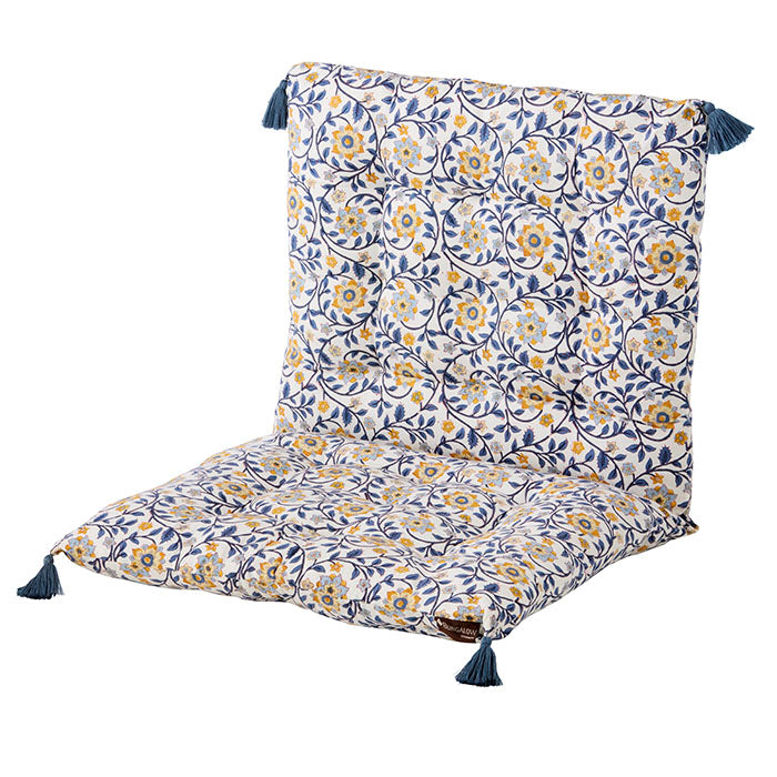 Håndlavet block print madras i bomuld fra Bungalow – køb Roja Indigo hos butikalrum.dk