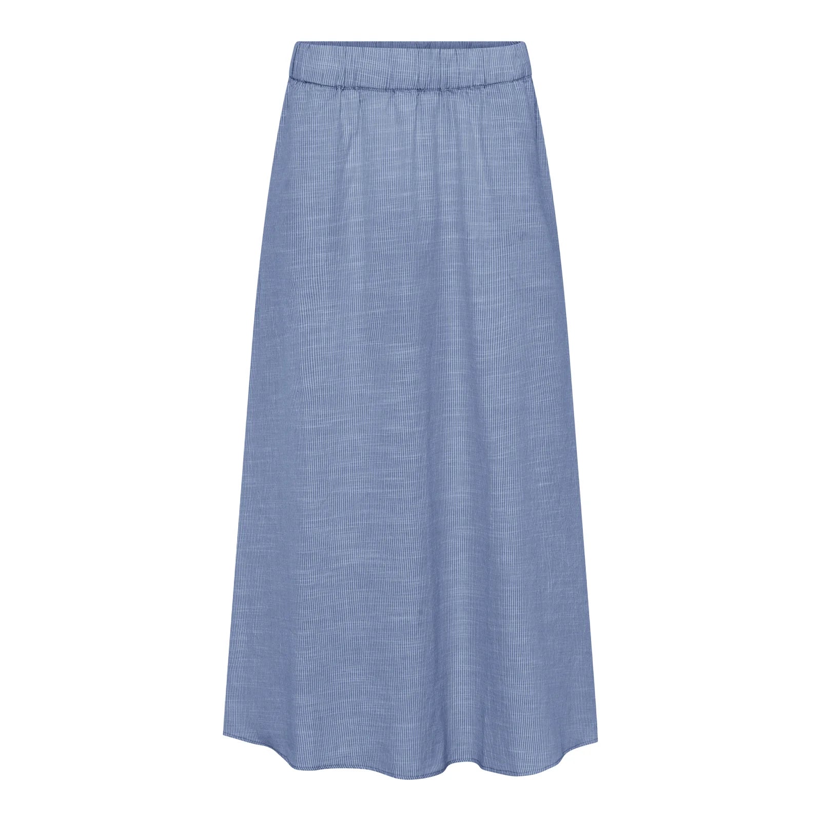 Melbourne ankel nederdel i Medium Blue Stripe fra Frau