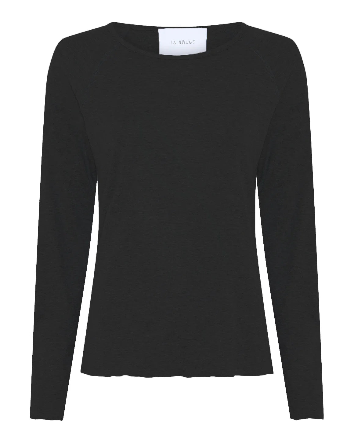 Line L/S langærmet T-shirt i Black i blød viskose med raglanærmer – køb hos butikalrum.dk.